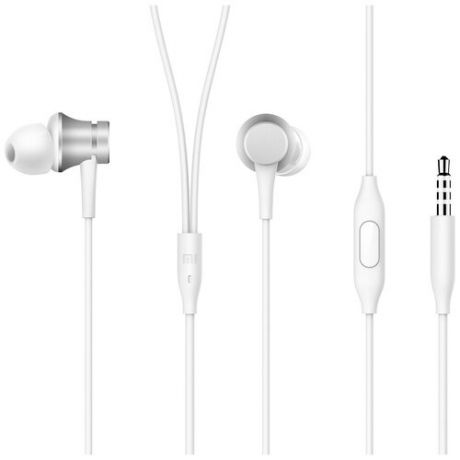 Наушники вкладыши XIAOMI Mi In-Ear Basic 1.25м серебристый проводные (в ушной раковине)