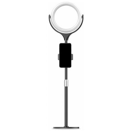 Кольцо- лампа для селфи JMARY F-537, USB, черный, зажим, кронштейн, пульт