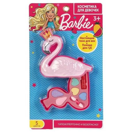 Косметика для девочек "Барби" тени для век, помада для губ Милая Леди