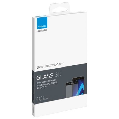 Защитное стекло Deppa GLASS 62290 для Samsung Galaxy A3 (2017) черный