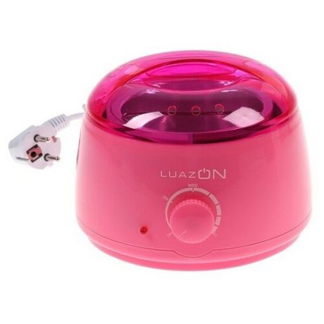 Воскоплав LuazON LVPL-01, баночный, 100 Вт, 400 г, регулировка температуры, розовый