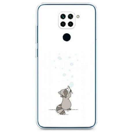 Силиконовый чехол "Енот и мыльные пузыри" на Xiaomi Redmi 10X 4G / Сяоми Редми 10X 4G