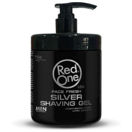 RedOne Гель для бритья с дозатором Shaving Gel Face Fresh SILVER, 1000 мл