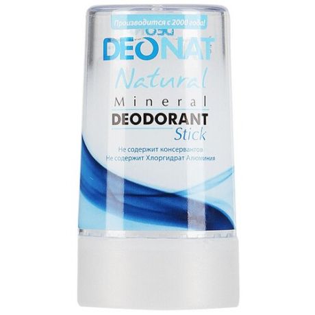 DeoNat, Дезодорант Natural, кристалл (минерал), 40 г