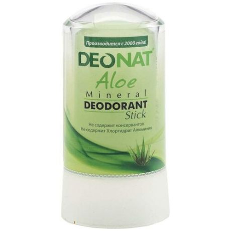 DeoNat, Дезодорант Aloe, кристалл (минерал), 60 г