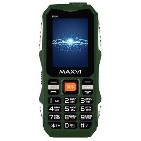 Телефон MAXVI P100, зелeный