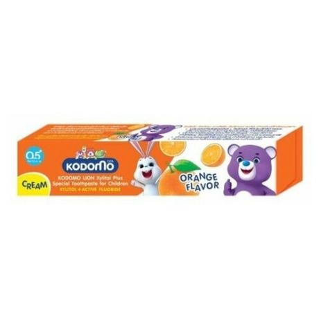 Lion Зубная паста гелевая для детей с 6 месяцев с ароматом апельсина - Kodomo, 40г
