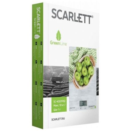 Весы кухонные электронные Scarlett Green Line SC-KS57P92, 5 кг, рисунок