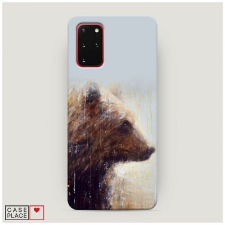 Чехол Пластиковый Samsung Galaxy S20 Plus Бурый медведь арт