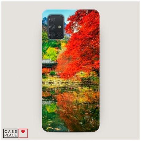 Чехол Пластиковый Samsung Galaxy A71 Осенний сад