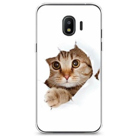 Силиконовый чехол "Кошки мышки" на Samsung Galaxy J2 2018 / Самсунг Галакси Джей 2 2018