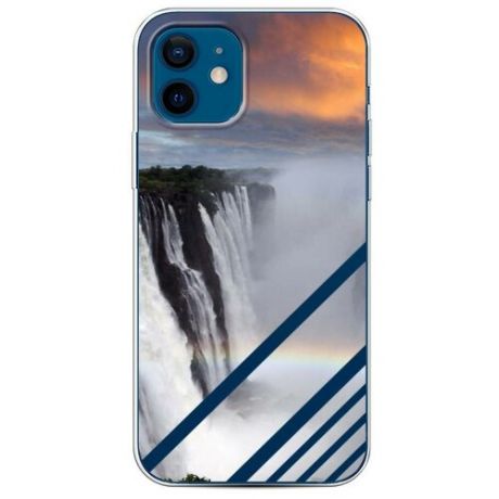 Силиконовый чехол "Горное озеро" на Apple iPhone 12 / Айфон 12