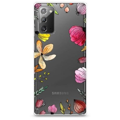 Силиконовый чехол "Цветочная композиция" на Samsung Galaxy Note 20 / Самсунг Галакси Ноут 20