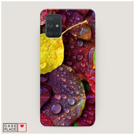 Чехол Пластиковый Samsung Galaxy A71 Осенние листья