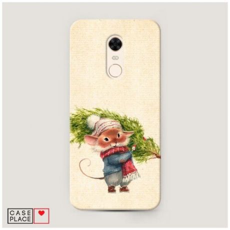 Чехол Пластиковый Xiaomi Redmi 5 Plus Рождественская мышка