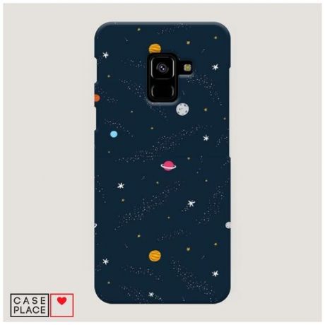 Чехол Пластиковый Samsung Galaxy A8 2018 Планеты драже