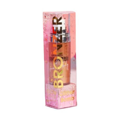 Beauty Fox Бронзер-хайлайтер Glitter bomb, №1 розовое золото