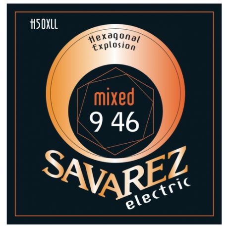 Струны для электрогитары Savarez H50XLL Hexagonal Explosion Mixed