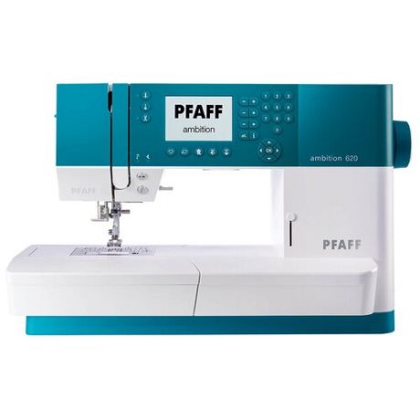 Швейная машина Pfaff Ambition 620, белый/бирюзовый