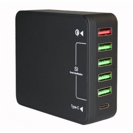 Зарядное устройство Qualcomm Quick Charge 3.0 5*USB+TypeC (40W)