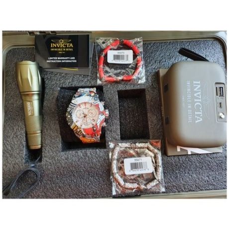 Invicta Subaqua Hydroplated (+кейс+2 браслета + фонарик + колонка) 33971