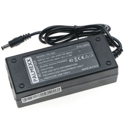 Зарядное устройство от сети для монитора LCD 12V 3A (5.5*2.5) (кабель питания в комплекте)