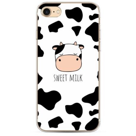 Силиконовый чехол "Merry Christmas Cow" на Apple iPhone 7 / Айфон 7
