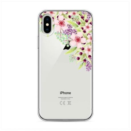 Силиконовый чехол "Лаванда " на Apple iPhone X (10) / Айфон Икс (Десять)