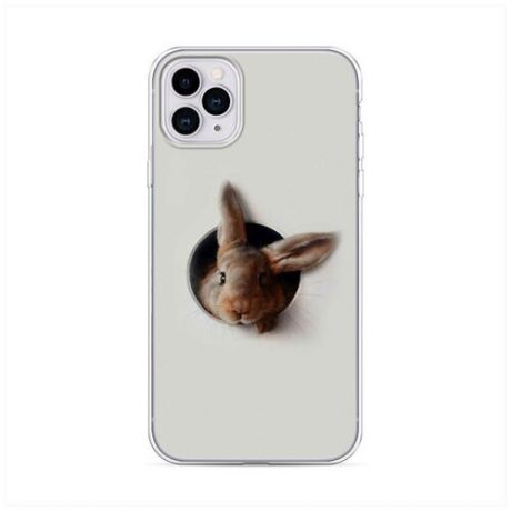 Силиконовый чехол "Мышка в пуховике" на Apple iPhone 11 Pro Max / Айфон 11 Про Макс