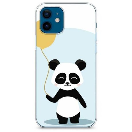 Силиконовый чехол "Панда с воздушным шариком" на Apple iPhone 12 mini / Айфон 12 Мини