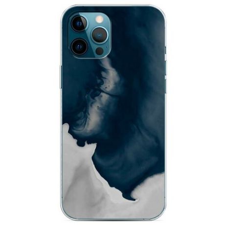 Силиконовый чехол "Нежно-голубая абстракция" на Apple iPhone 12 Pro Max / Айфон 12 Про Макс