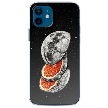 Силиконовый чехол "Космический грейпфрут" на Apple iPhone 12 / Айфон 12