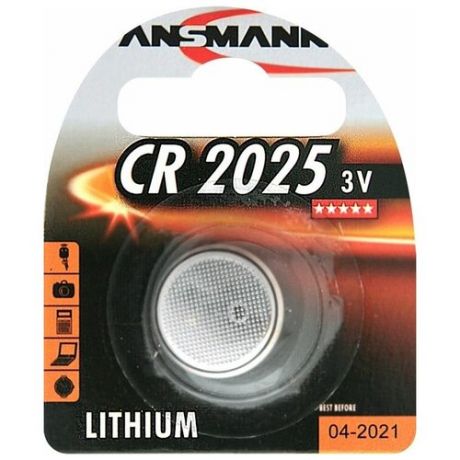 Батарейкa ANSMANN CR2025, 3 В BL1
