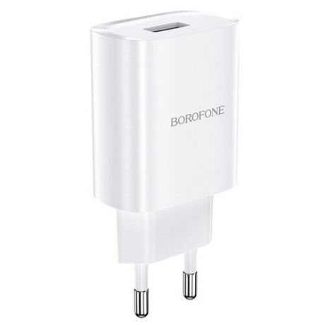 Сетевой адаптер питания Borofone BN1 Innovative White зарядка 2.1А Quick Charging 1 USB-порт, белый