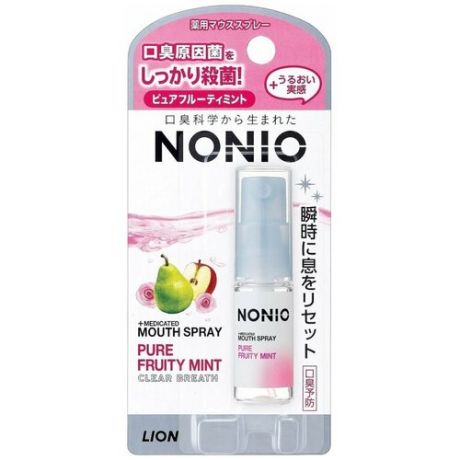 LION Спрей Nonio для свежего дыхания с ароматом фруктов и мяты 5 мл.