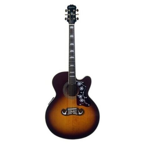 EPIPHONE EJ-200SCE Vintage Sunburst (w/ Fishman PreSys) гитара электроакустическая, цвет санбёрст
