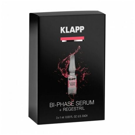 Сыворотка для лица Klapp Power Effect Bi-Phase Serum +Regestril, 3 шт х 1 мл
