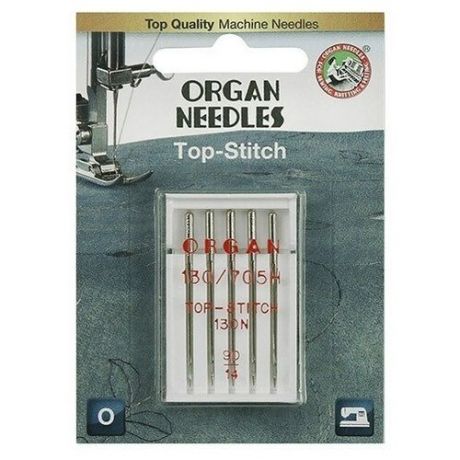 Игла/иглы Organ Top-Stitch 90 серебристый
