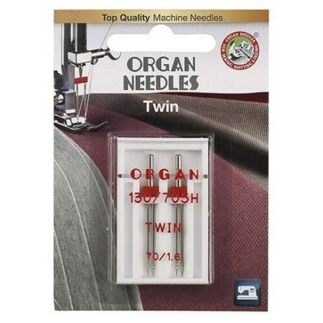 Игла/иглы Organ Twin 70/1.6 серебристый