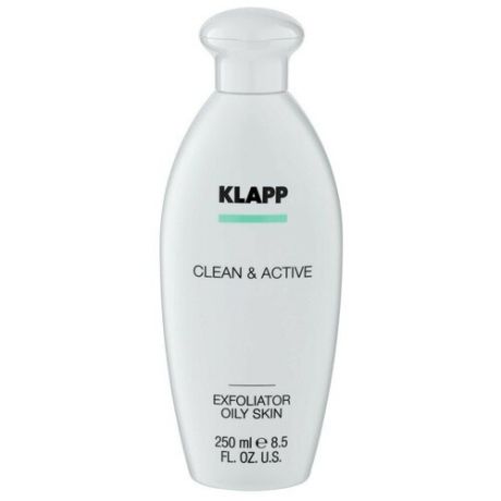 Тоник-эксфолиатор для лица Klapp Clean & Active Exfoliator Oily Skin для жирной кожи, 250 мл