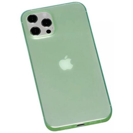 Ультратонкий чехол - накладка для Apple iPhone 12 Pro Max (6.7) With Love. Moscow. Зеленый. OPT000419OP