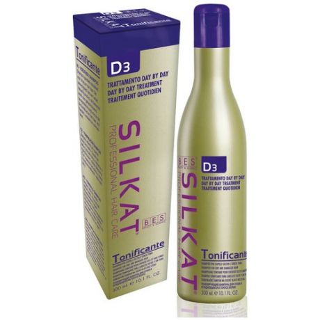 BES шампунь для волос SILKAT D3 Day by Day тонизирующий 1000 мл / профессиональная Итальянская косметика