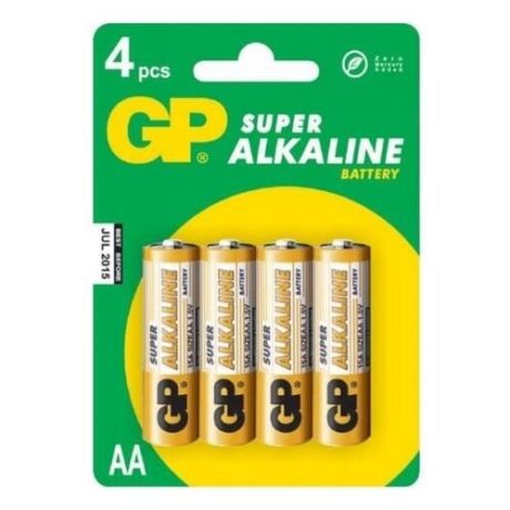 Батарейка AA щелочная GP Super Alkaline LR6 в блистере 4шт