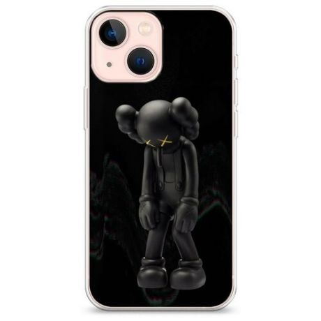 Силиконовый чехол "KAWS black doll" на Apple iPhone 13 mini / Айфон 13 мини