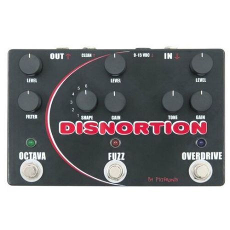 Pigtronix Disnortion гитарный эффект fuzz / overdrive / octaver