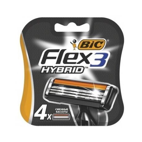 Сменные кассеты Bic Flex3 Hybrid, 4 шт