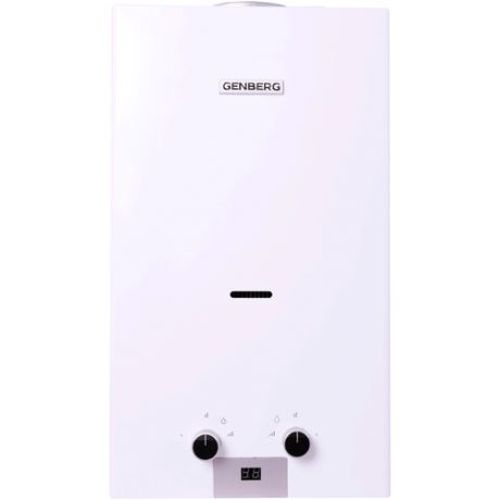 Проточный газовый водонагреватель GENBERG 110.01 стандарт 10 л. Белая