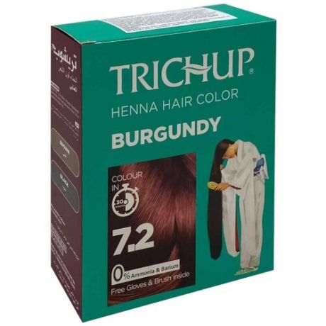 Хна VASU Healthcare Trichup Henna Hair Color Burgundy 7.2, 6 г