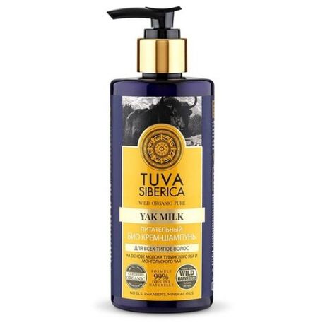 Питательный био-крем-шампунь для волос Natura Siberica "Tuva", 300 мл