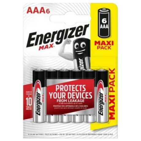 Батарейки Energizer MAX E92/AAA1.5V 6шт